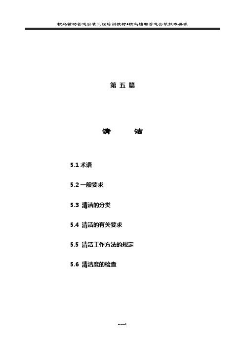 第二篇 第五章_清洁-核岛辅助管道安装(精选.)