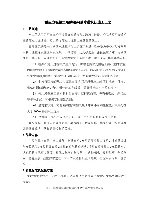 悬臂施工工艺