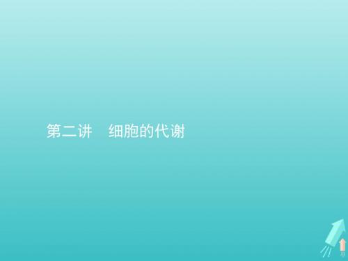 高考生物一轮复习 第二讲 细胞的代谢课件