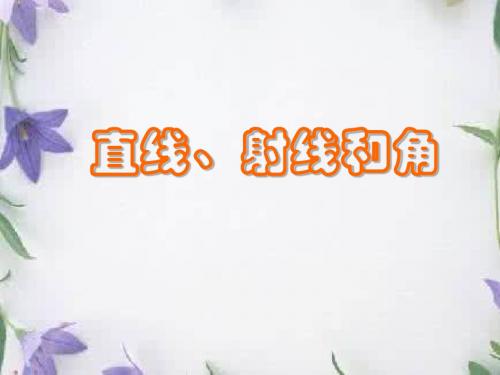 人教版小学数学四年级上册《3角的度量：线段、直线、射线、角》公开课教学课件_6