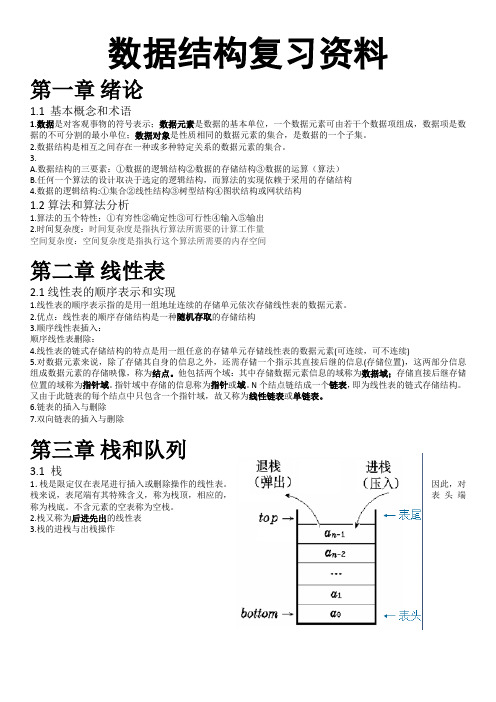 数据结构期末复习资料