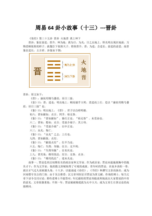 周易64卦小故事(十三)晋卦