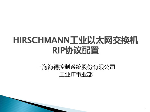 交换机RIP路由协议配置 PPT课件