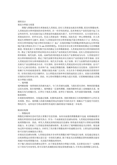 视觉分辨能力度量