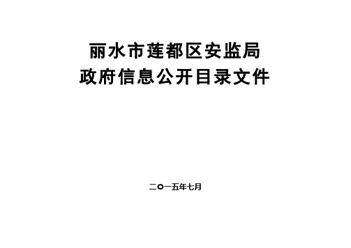 丽水莲都区安监局