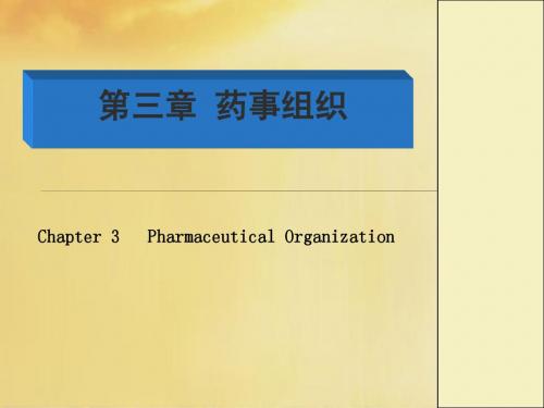 药事管理第三章药事组织2013(药学)
