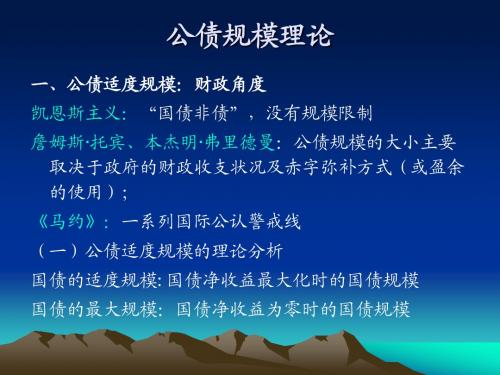 公债规模理论