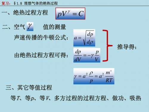 1.10. 热力学第二定律1.10,12-15  热力学统计物理汪志诚