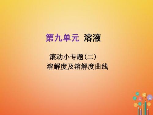 河北省中考化学总复习第1部分考点梳理第9单元溶液滚动小专题二溶解度及溶解度曲线课件