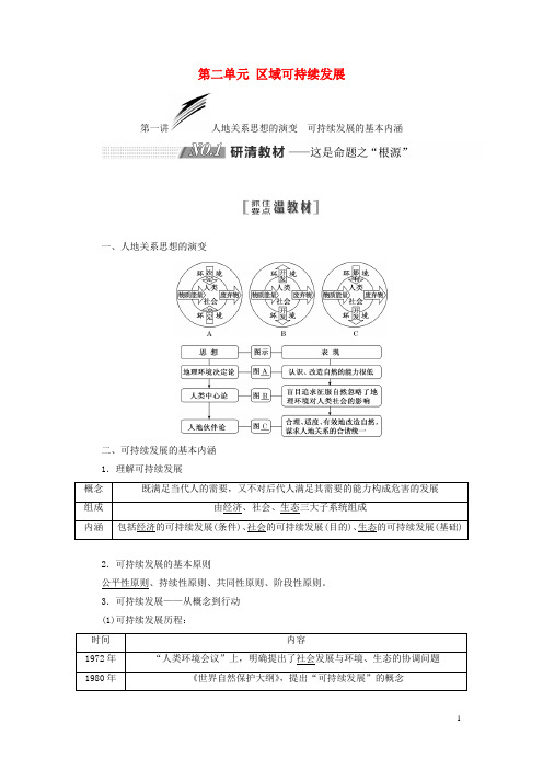 高考地理大一轮复习 第三部分 第二单元 区域可持续发展教学案