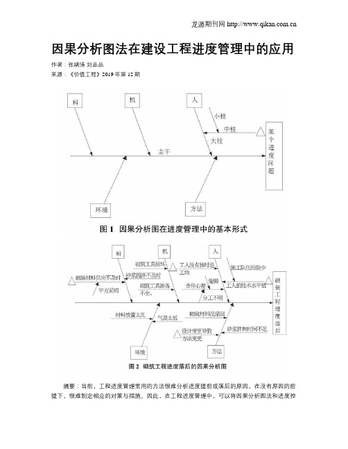 因果分析图法在建设工程进度管理中的应用