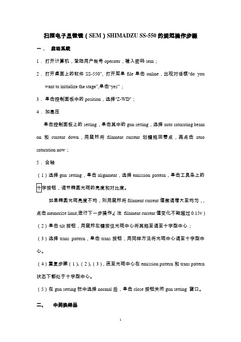 (完整word版)SEM操作步骤