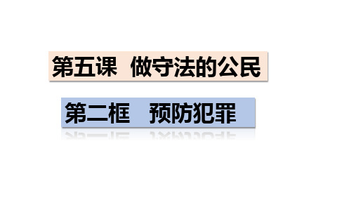 【公开课课件】5.2预防犯罪-课件(共24张PPT)