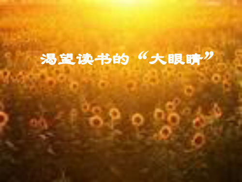 四年级下册语文渴望读书的大眼睛北师大版 (共张PPT)