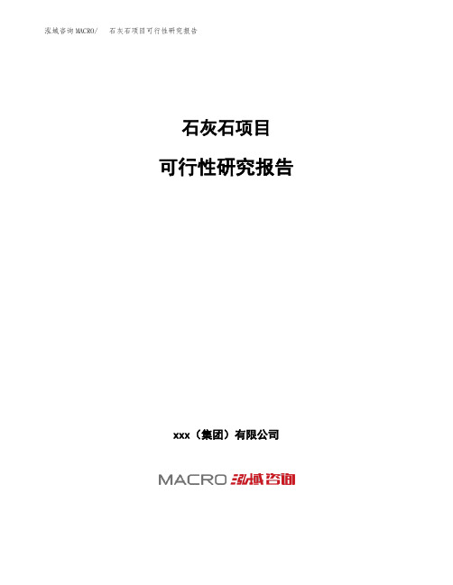 (投资参考建议模板)石灰石项目可行性研究报告