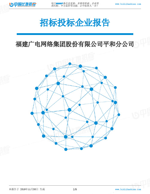 福建广电网络集团股份有限公司平和分公司-招投标数据分析报告
