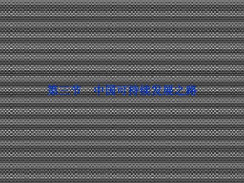 2013年地理鲁教版必修3精品课件第二单元第三节中国可持续发展之路