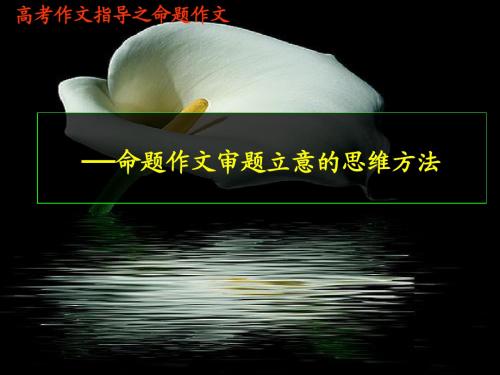 高考语文专题复习课件：命题作文审题立意的思维方法
