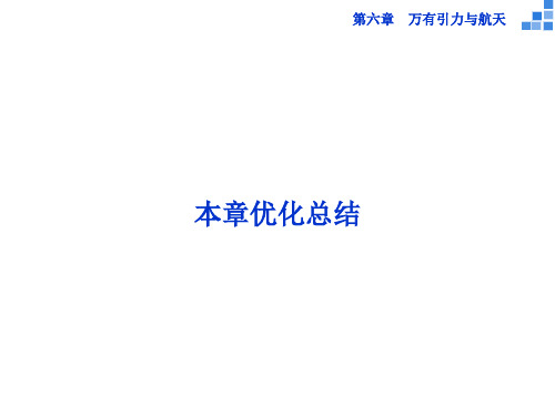 高中物理 第六章 万有引力与航天本章优化总结课件 新