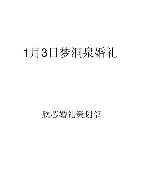个性化奢华婚礼策划方案(PPT 29页)