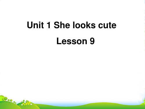 精通版五年级英语上册Unit 2 She looks cute. Lesson 9 课件2