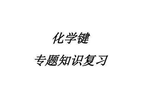 高一化学化学键2(新编教材)