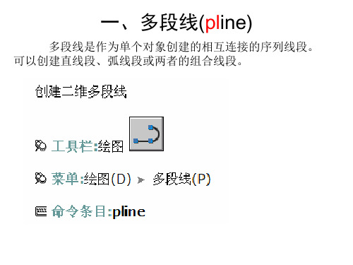 绘制多段线矩形正多边形等简单图形ppt课件