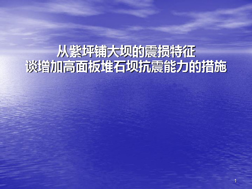 面板堆石坝抗震能力的措施PPT课件