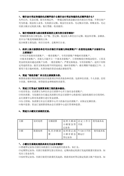 金融企业会计作业简答题答案汇总