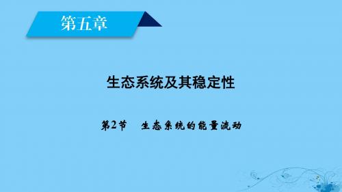 2017_2018高中生物第5章生态系统及其稳定性第2节生态系统的能量流动课件必修3