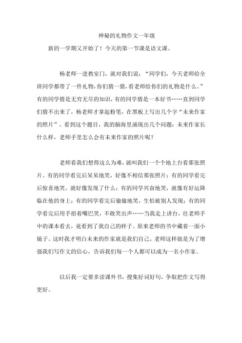 神秘的礼物作文一年级