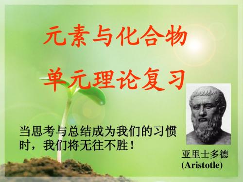 苏教版教学课件元素与化合物单元理论复习课件