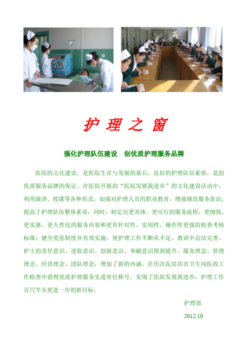 强化护理队伍建设 创优质护理服务品牌
