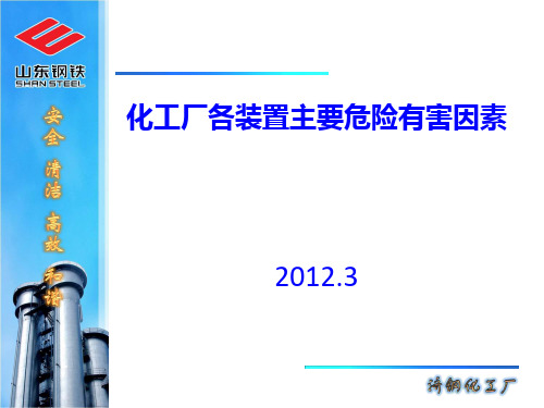 化工厂各装置主要危险有害因素