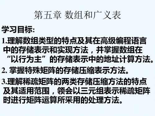 第五章 数组和广义表