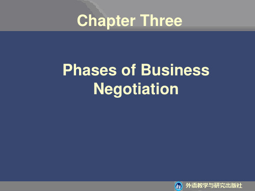 商务英语谈判 chapter threeppt课件