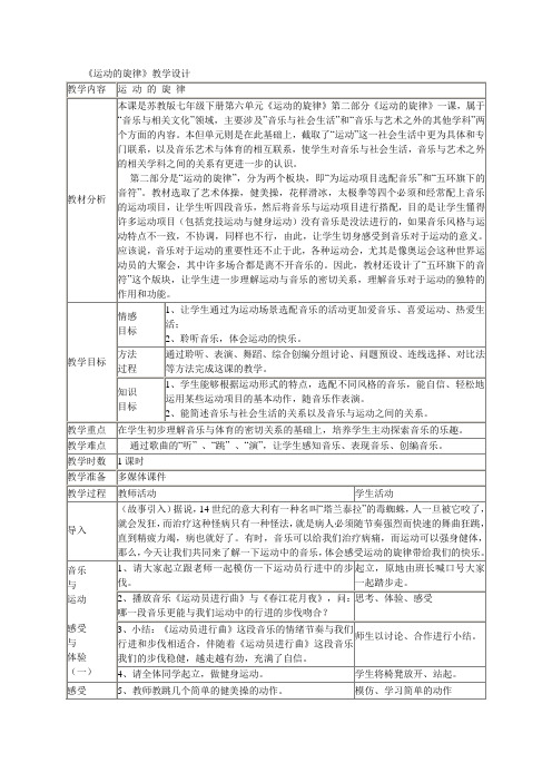运动的旋律