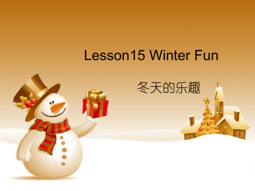 冀教版六年级上册英语Lesson15 Winter Fun