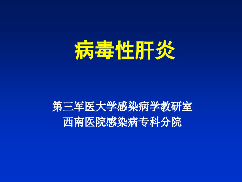 病毒性肝炎经典课件PPT