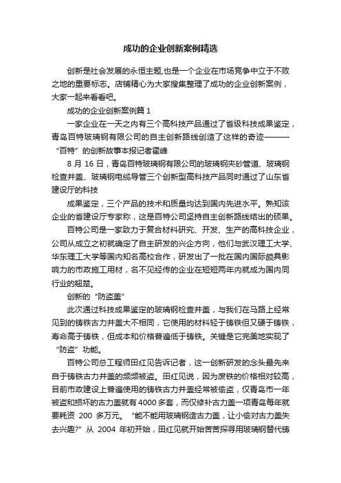 成功的企业创新案例精选