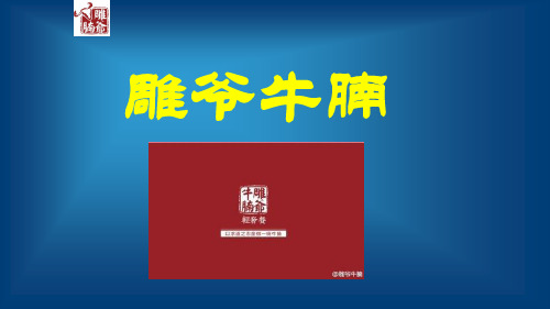 (雕爷牛腩-营销案例分析)