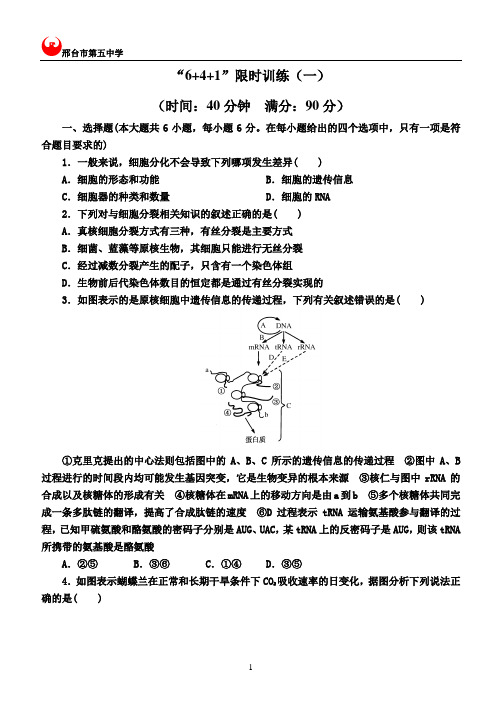 6+4+1限时训练(一)