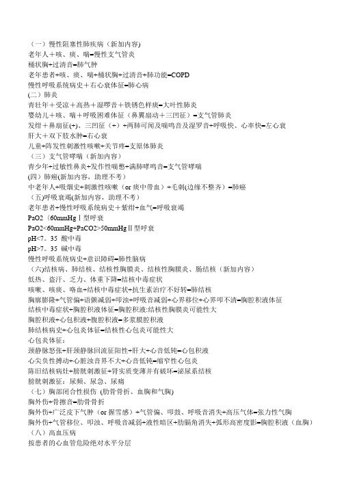 内科疾病诊断大全