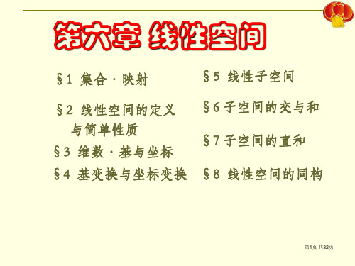 高等代数、线性代数61集合映射线性空间的定义及简单性质