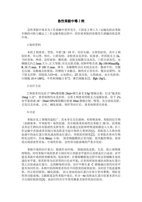 急性苯胺中毒2例