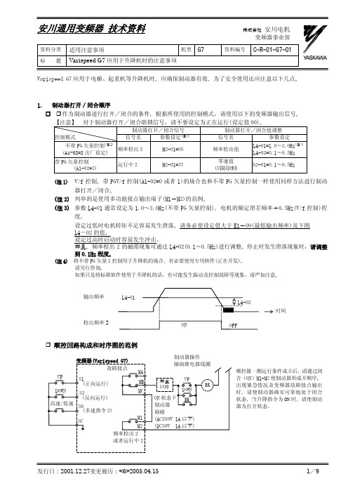 安川变频器 技术资料1