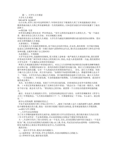 大学生人生规划21969