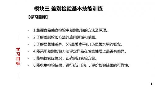 食品感官检验模块三
