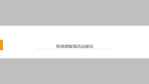 售楼处暖场活动集锦精品PPT课件
