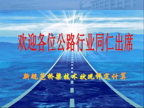 桥梁技术评定计算潘老师资料